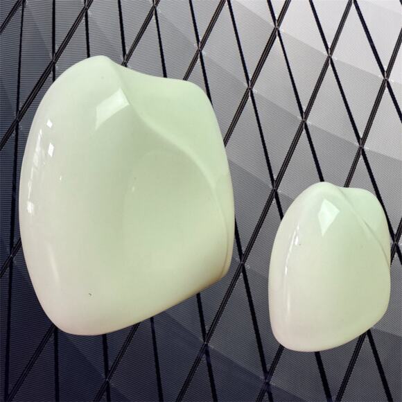 Arabia Finland VTG MCM 2 Salt Shakers Large Small Modern Tooth Shaped Dining - Picture 2 of 7